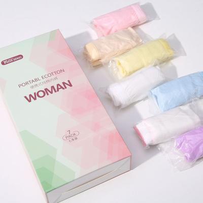 China Factory Price Antibacterial Travel Individually Wrapped Adult Disposable Cotton Camping Underwear For Women for sale