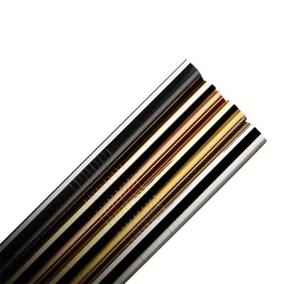 China 2020 Hot Selling Viable Set 304 Colorful Metal Straws Stainless Steel Drinking Straw for sale