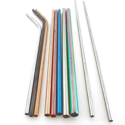 China Colorful Sustainable Hot New Products Titanized 304 Stainless Steel Reusable Drinking Straw Metal Straw for sale