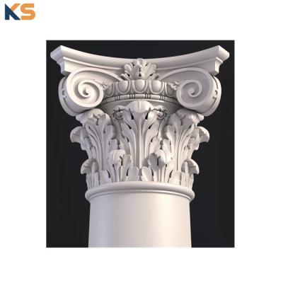 China Reasonable Cost GFRC Concrete Cement Tuscan Roman Column For Entrance Gate Ionic Decoration for sale