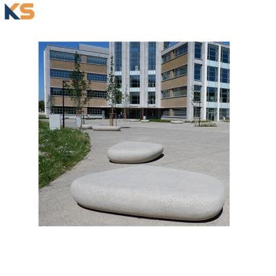 China Reasonable Costs GRC Prefab Stone Furniture Round Table Pebble Seating Seater for sale