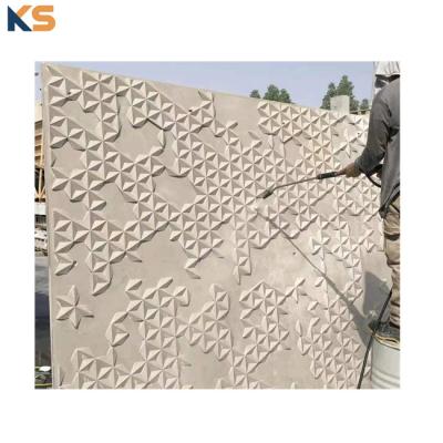 China Reasonable Costs GRP GRC Building Exterior Decoration Casting Modern Limestone 3D Concrete Wall Panel for sale