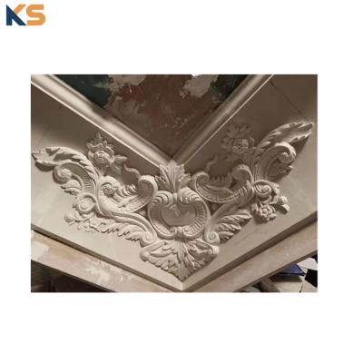 China Reasonable Costs Fire Proof GRG Fiberglass Reinforced Acoustic Gypsum Ceiling Board 3D Wall Panel Molding for sale