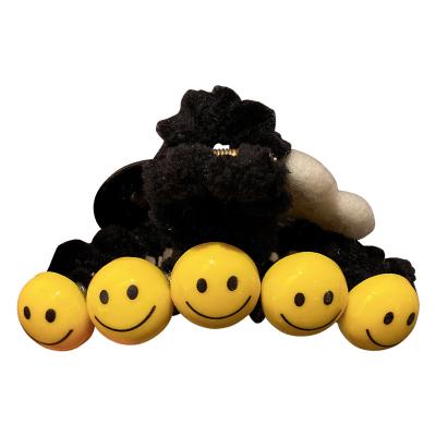 China Other Autumn plush face flower clip cartoon hair clip students best friend personality smile hair accessories lovely for sale