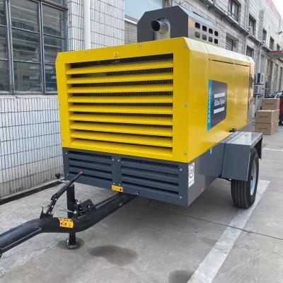 China Rock Drilling And Water Well Drilling Diesel Portable Mobile Or Skid - Mounted Screw Air Compressor for sale