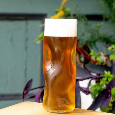 China New Classic/Postmodern Handmade Highlight Any Lighter Flavored Beer Glass Narrow Cylindrical Subtle Beer Glass for sale