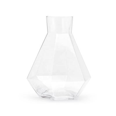 China New Diamond Shaped Diamond Pearl Smoke RADIANT RARE classic/postmodern Gray Peach Crystal Glass Decanter for sale