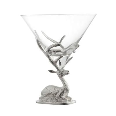 China New Classic / Postmodern Premium Antique Pewter Buck Martini Glass for sale