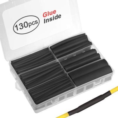 China LOW VOLTAGE Hampool Marine Harness Waterproof Insulated Dual Wall Cable Heat Shrink Tubing With Adhesive Kit for sale