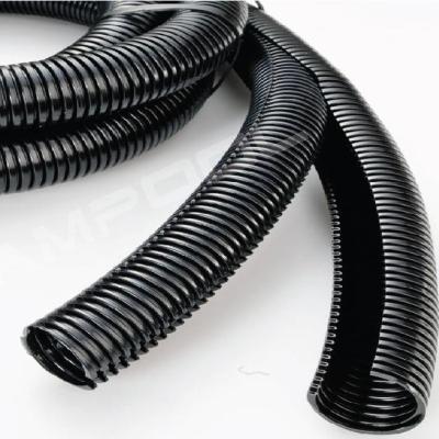 China LOW VOLTAGE Hampool Black Wire And Cable Flexible Flame Retardant Protection PP Corrugated Tubing for sale