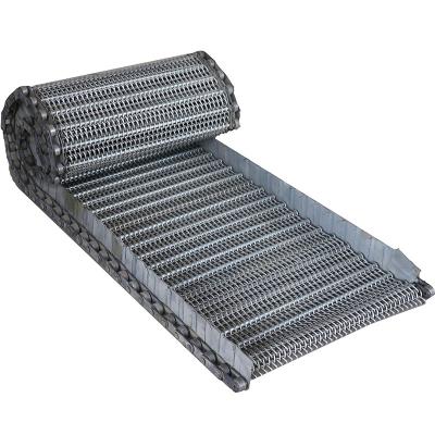 China Heat Resistant Stainless Steel Conveyor Belt Chute With Chain for sale