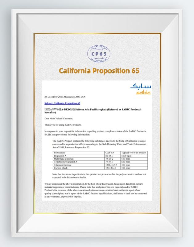 California Proposition 65 - Shenzhen Samtion Chemical Co., Ltd