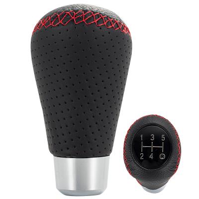 China Leather+plastic Universal 5/6 Speed ​​Shift Knob Car Shift Knob Gear Stick Lever Clutch For Manual Cars for sale