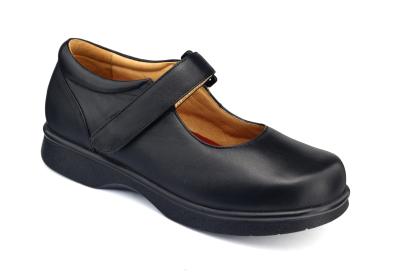 China Black Leather  Arthritis Shoes Mary Jane 9609338 for sale