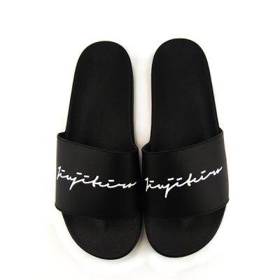 China Latest Gentlemen Anti Slippery Sandal Fashion Greatshoe Slides Design Custom Logo Men's Slide Sandal Shoes PVC Slippers For Men for sale