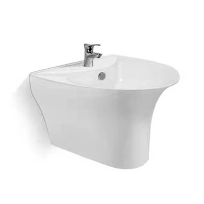 China Full Wall Hung Basin Countertop Natural Height Modern Ceramic Table Multifunctional Basin for sale