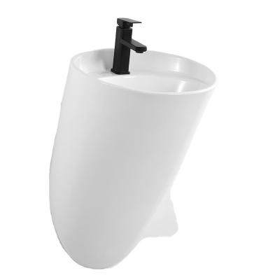 China Full Crystallization Modern Professional Ceramic Designer Price Pedestal Wash Basin for sale