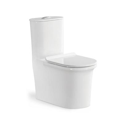 China Double-Flow Irregularity Bathroom WC Piss American Standard Western Toilet Set One Piece Price for sale