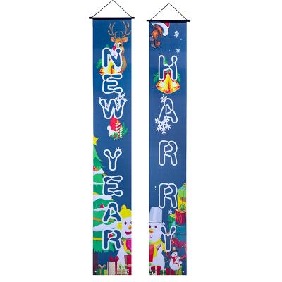 China Healthcare Institutes 2022 New arrival 30X180cm HAPPY NEW YEAR couplet for home festival decoration banner porch for sale