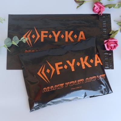 China shoes & Eco Friendly Sustainable Apparel Private Label T-Shirt Clothes Custom Logo Matte Black Biodegradable Poly Mailer Packaging Bag Mailing for sale