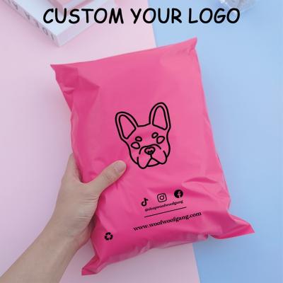 China shoes & Custom Poly Hot Pink Express Mailing Mailer Logo Printing Eco-Friendly Biodegradable Poly Mailing Bags For Clothing for sale