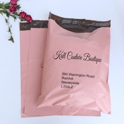 China shoes & Custom Apparel Logo Adhesive Self Seal Clothing Mailing Bags, Private Design Waterproof Pink Poly Envelope Bag Express Mailing Ad for sale