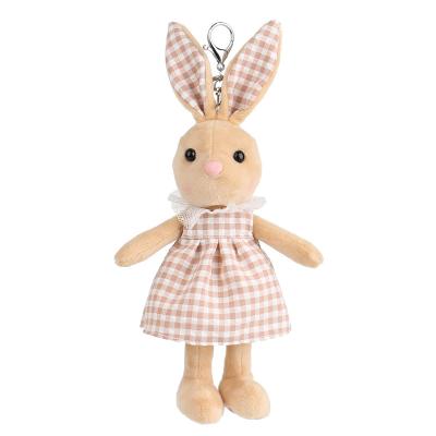 China New Design Super Cute Eyed Custom Rabbit Bunny Plush Toy Pink Plush Gray Factory Oem Hand Size One New Design Lightweight Creative Wear Skirt for sale