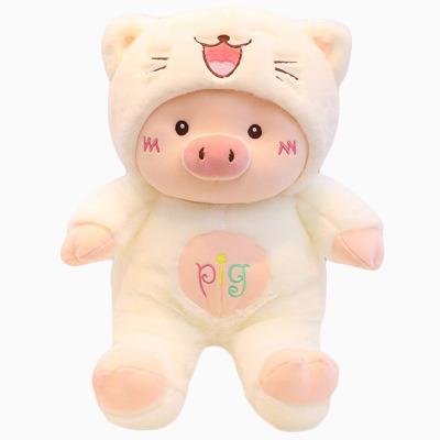 China Wholesale Hot Sale Pink Spandex Stuffed Pillow Lovely Plush Super Soft Like Pillows For Kids Big Pig Doll Custom Head Toys for sale