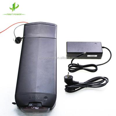 China Rear Electric Bike Rack Style 10S4P Rechargeable Battery 36V 11Ah Lithium Battery Pack For E-Bike for sale