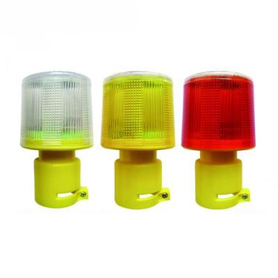 China Roadway Amber Road construction Solar Powered Traffic cone emergency Warning Light LED Safety Signal Beacon for sale