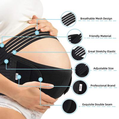 China Comfortable Adjustable Maternity Belly Band Elastic Breathable Comfortable Pregnancy Belly Support for sale