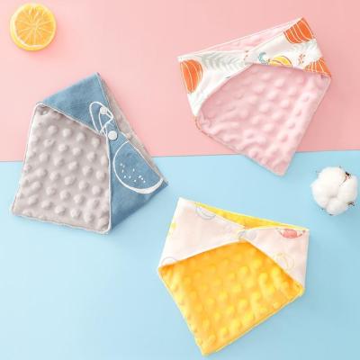 China Phthalate Maker Cute Baby Cloth Triangle Bibs Velvet Minky Pacifiers Baby Bibs Free for sale