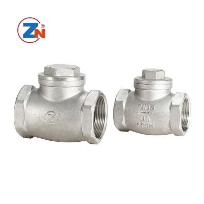 China General 1/2in DN15 200WOG Screw Ends 304 Stainless Steel CF8M Vertical Water Pipe Lift Type Check Valve for sale