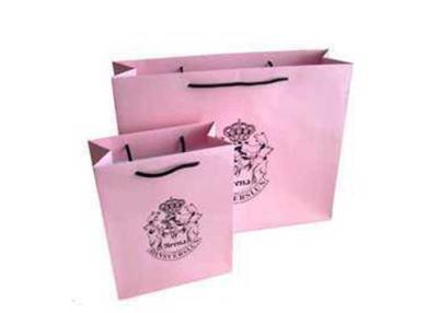 China Promotional Custom Printed Paper Bags Rectangle With Twisted Paper Handle Bags for sale