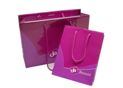 China OEM Logo Printing Paper Shopping Bags Small Carrier Paper Bags With Strong Handles for sale