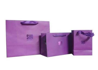 China Eco Friendly Color Party Glossy Paper Shopping Bags Silk Printing / UV Coating for sale