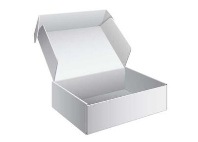 China Glossy Lamination Foldable White Corrugated Boxes 250gsm Card Paper for sale