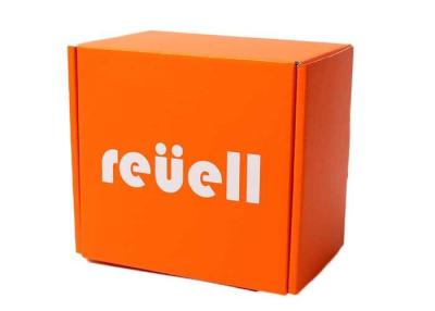 China Promotional Orange Printed Corrugated Boxes / Cardboard Shoe Boxes for sale