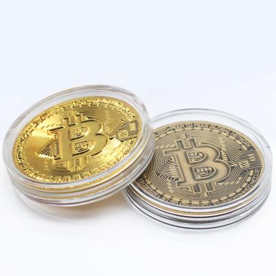 China Logo Challenge Bitcoin Zinc Alloy Engraved Commemorative Coin Gold Brass Plated Metal Souvenir Custom Wholesale Cheap From Europe for sale