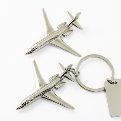 China Manufacturer Flat Custom Aircraft Keychain Flat, Metal Airplane Metal Key Chain Key Chain for sale