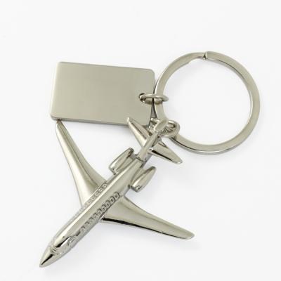 China Wholesale Designer 3D Metal Aircraft Key Chain Flat Aircraft Key Chain for sale