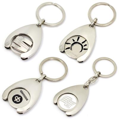 China Metal Printed Custom Token Coin , Carriage Coin Key Chain Super Market Zinc Alloy Coin for sale