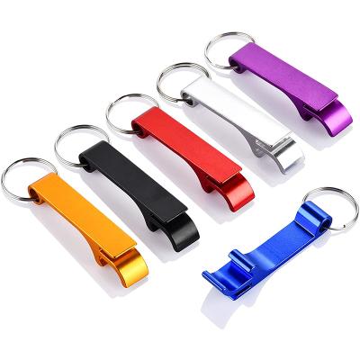 China Custom Viable Bulk Custom Engraved Metal Bottle Beer Wine Opener Aluminum Keychain Key Chain for sale