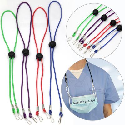 China Durable Wholesale Custom Masking Neck Strap Logo Colors Adjustable Kids Face Masking Lanyard for sale