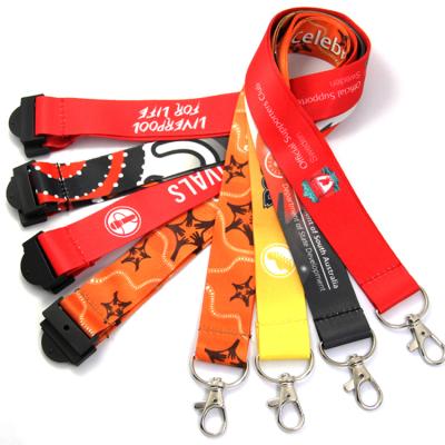 China Free Sample Durable Cheap Custom Polyester Adjustable Silk Screen Printed Lanyard For Football Team for sale