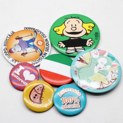 China Wholesale 3D Button Badge Maker Custom 58mm Printed Design Logo Blank Plastic Magnetic Pins Round Tin Button Badge for sale