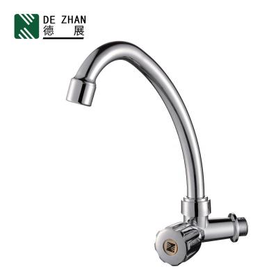 China Contemporary Modern Single Handle Chrome Kitchen Taps Plastic Gooseneck Sink Faucet for sale