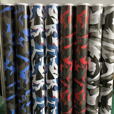 China Scratch Resistant Factory Price OEM ODM Customized Camouflage Vinyl Wrap Car Mutil-Color Chameleon Vinyl Wrap Carbon Fiber Sticker Roll for sale