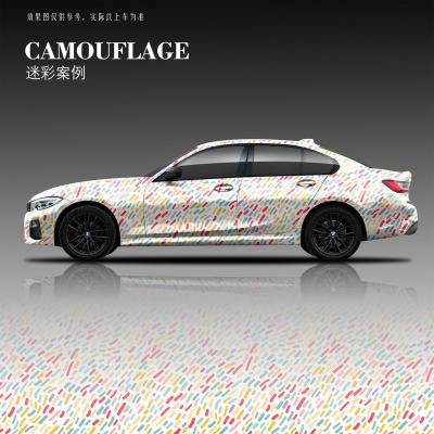 China Camouflage Scratch Resistant Car Wrap Air Free Bubbles Camouflage Car Wrap Vinyl 1.52m x 30m Vinyl Wrap Rolls For Car for sale