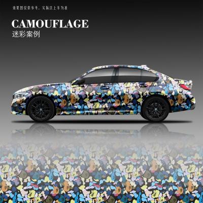 China Scratch Resistant Camouflage Customized Diy Air Bubble Camouflage Camouflage Auto Car Decoration Film Vinyl Wrap Rolls For Car for sale